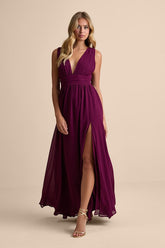 Heavenly Hues Plum Maxi Dress