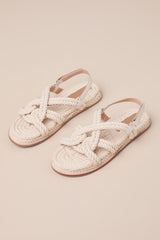 Sansa Natural Rope Slingback Flatform Sandals
