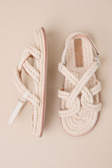 Sansa Natural Rope Slingback Flatform Sandals